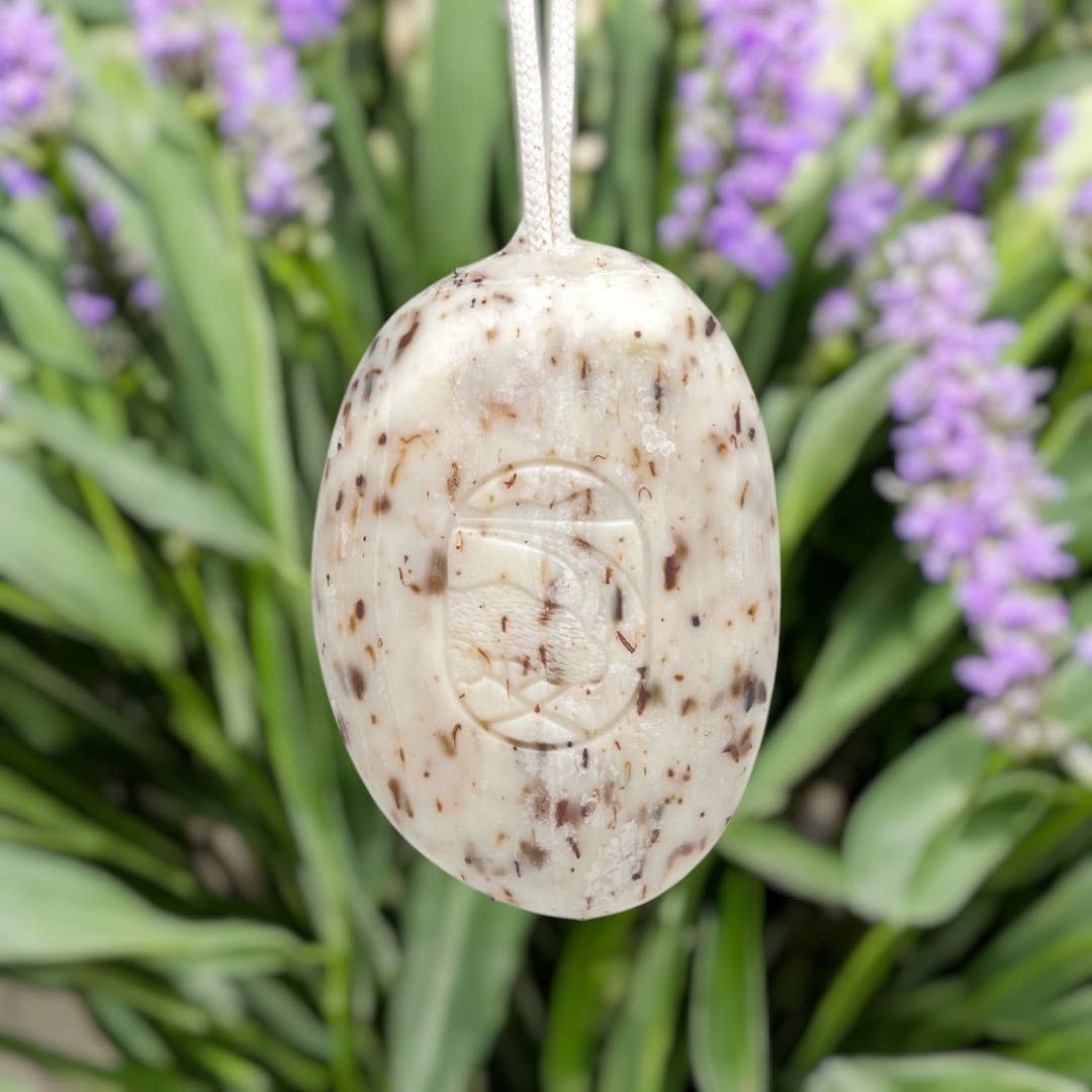 Lavender Flower Pebble Soap on a Rope
