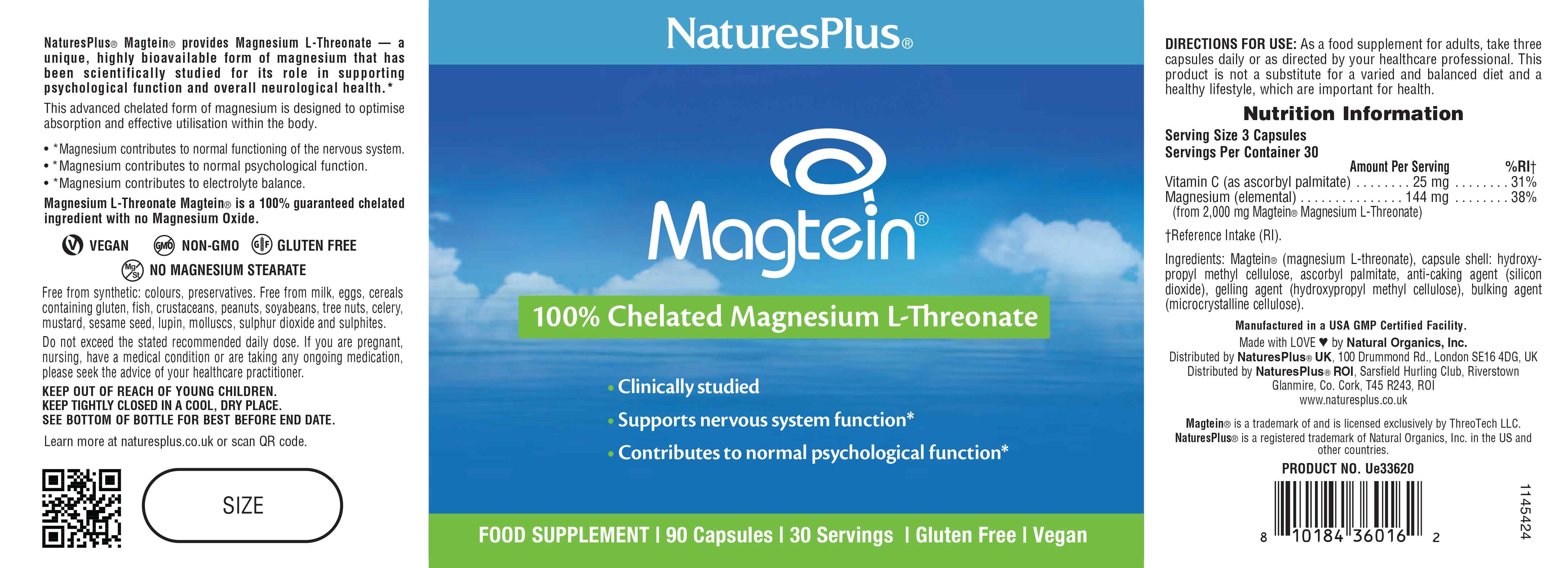 Magtein® Magnesium L‑Threonate