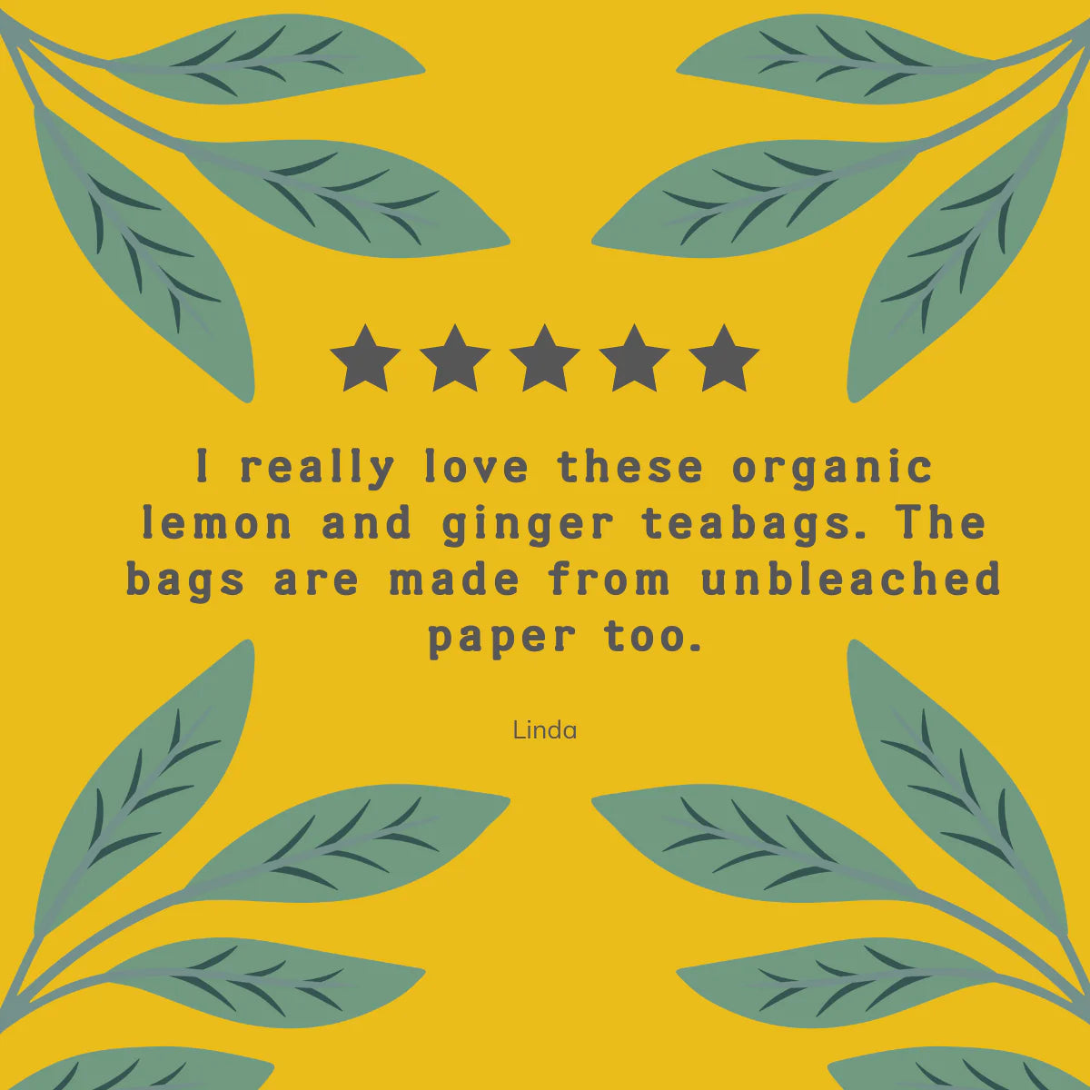 Organic Lemon & Ginger Tea Bags