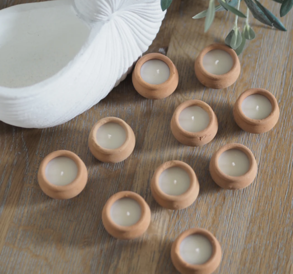 Unscented Terracotta Candles