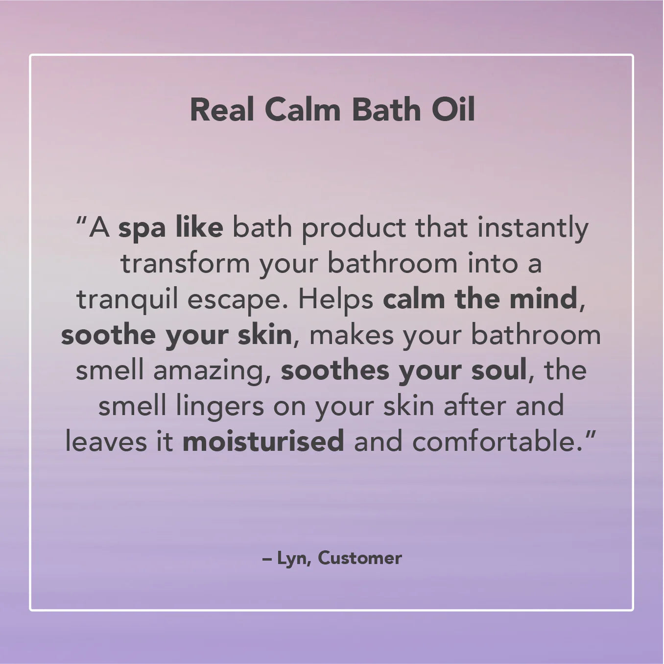 Real Calm Bath Oil