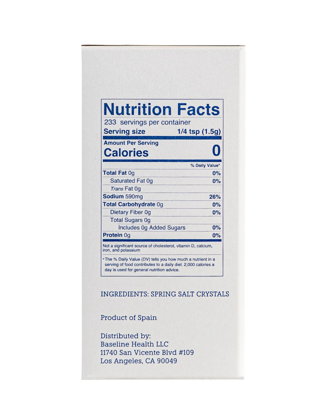 Salt Crystal Grinder Refill - Microplastic Free