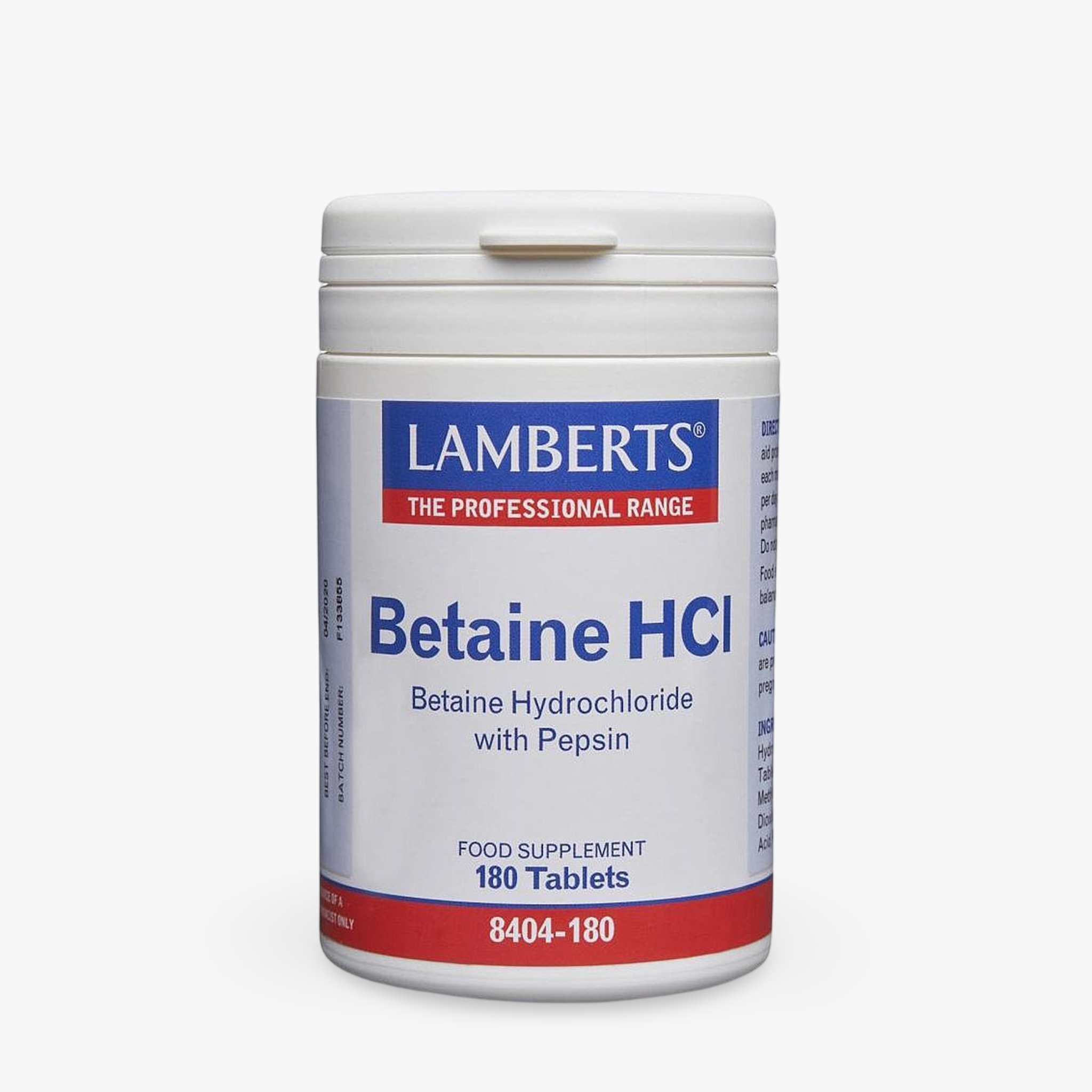 Lamberts Betaine HCl 324mg /Pepsin 5mg