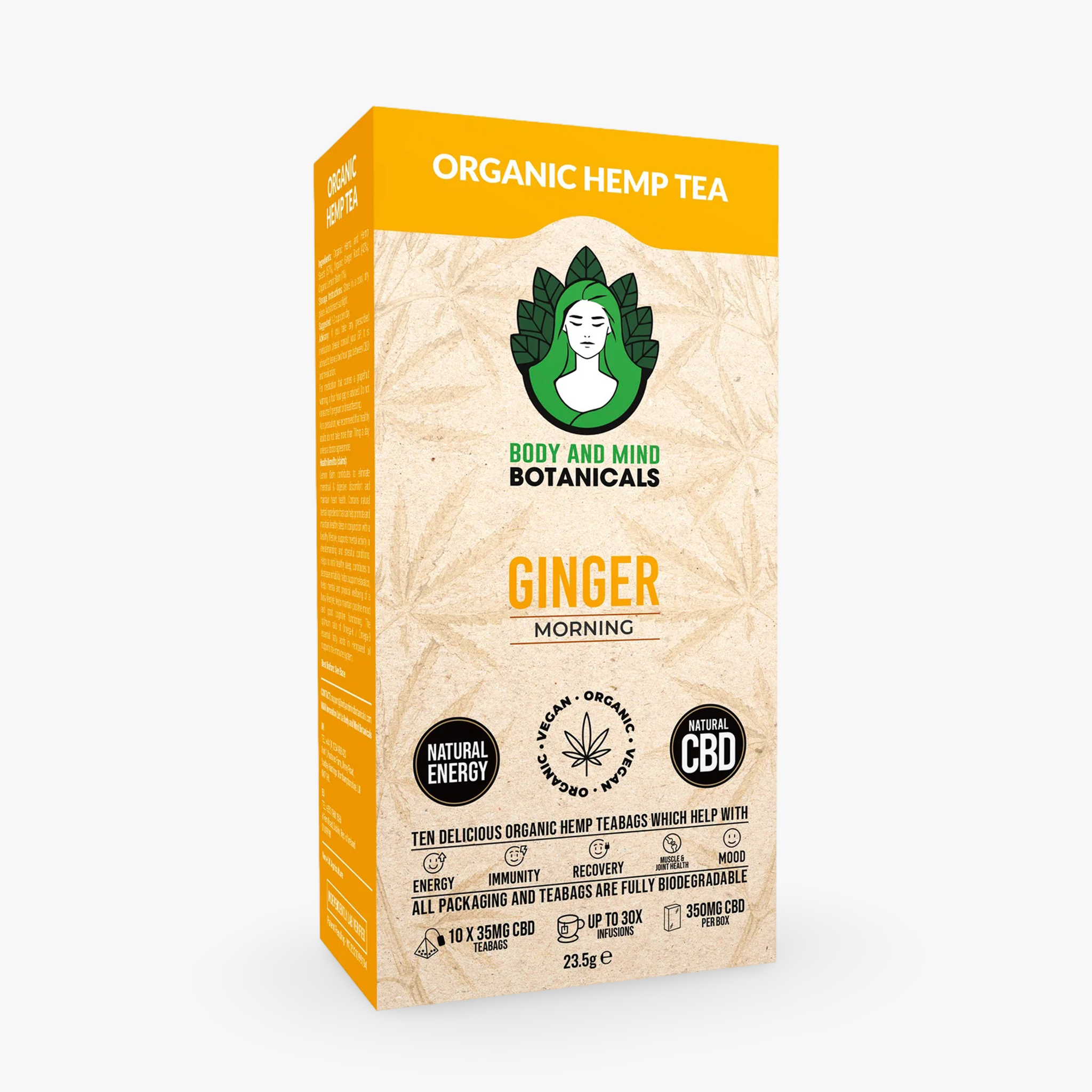 Organic Hemp Tea Ginger