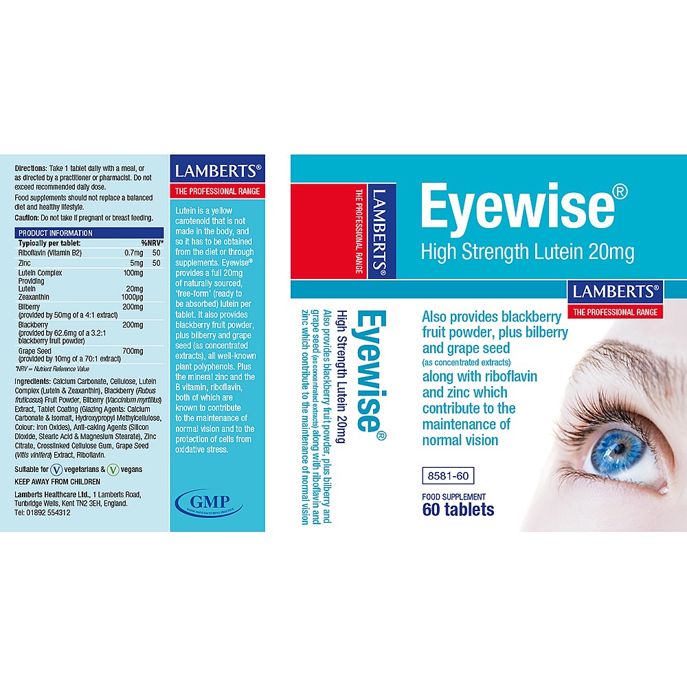 Lamberts Eyewise High Strength Lutein 20mg