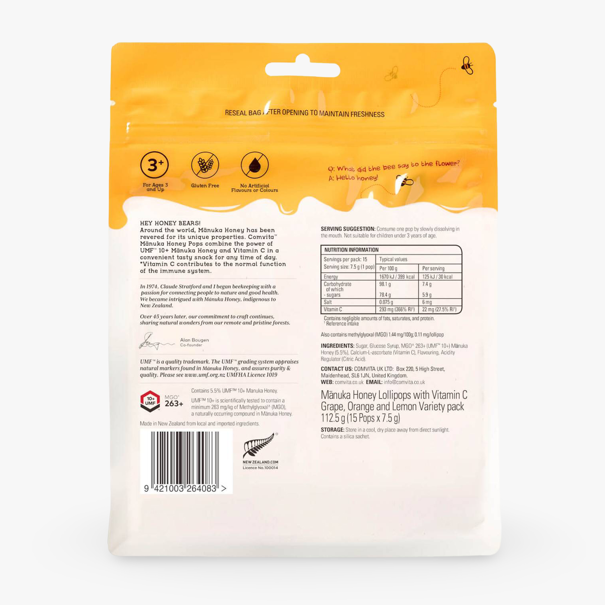 Manuka Honey Vitamin C Lollipops