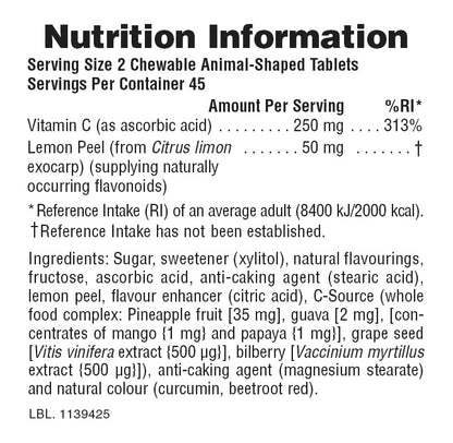 Animal Parade Vitamin C Children's Chewables