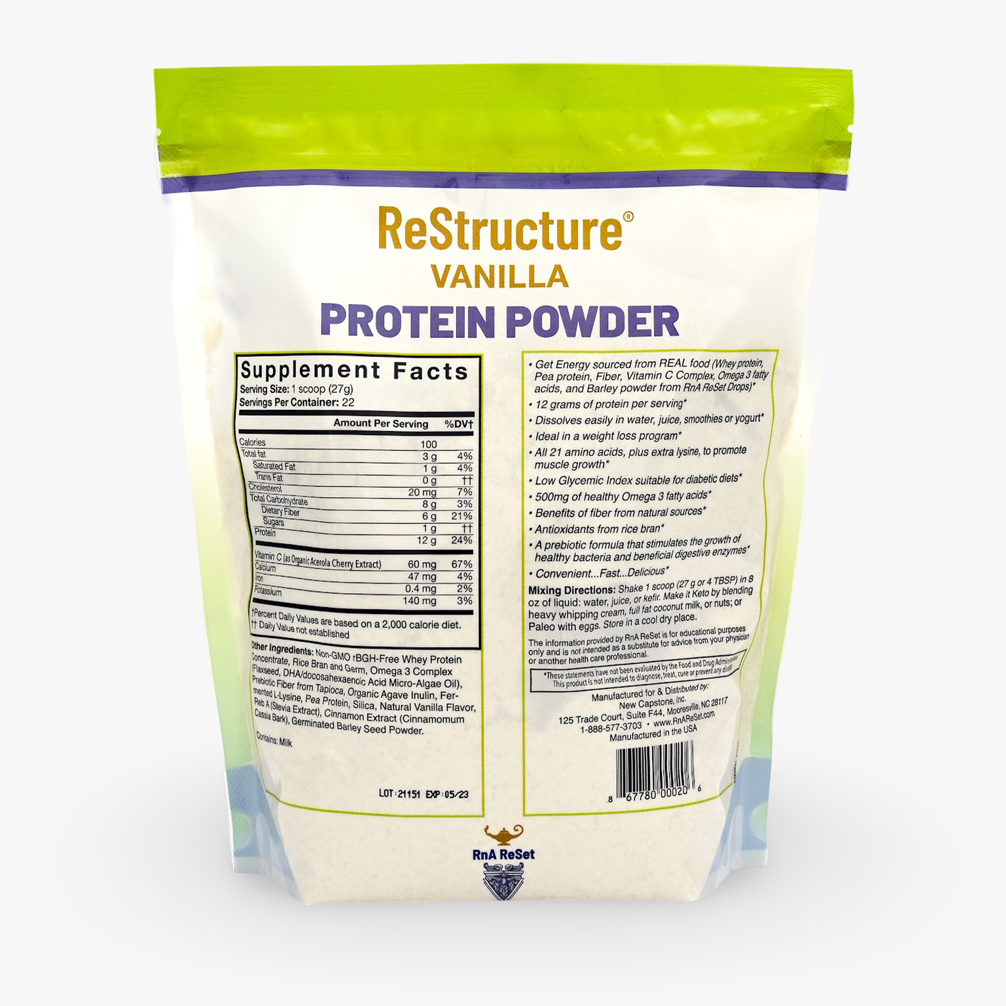 ReStructure Vanilla Protein Powder