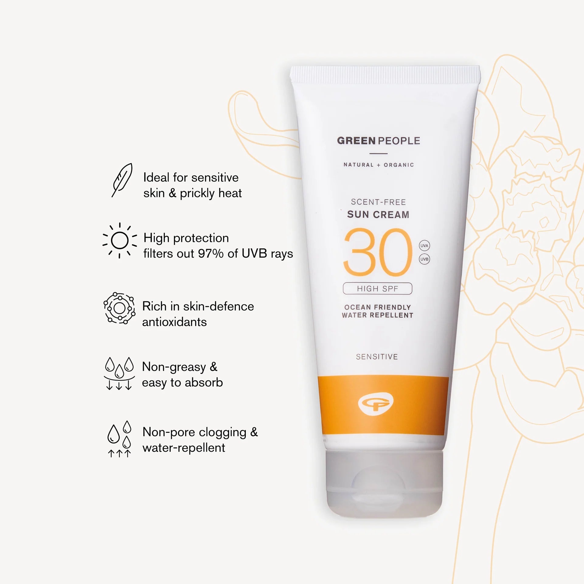 Green People Scent Free Sun Cream SPF30