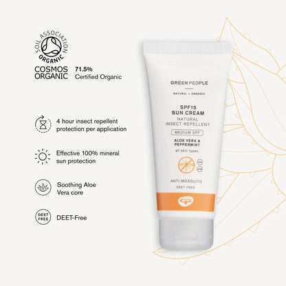 SPF15 Sun Cream with Natural Insect Repellent