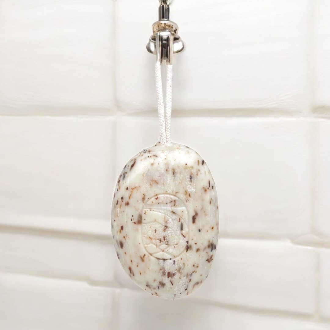 Lavender Flower Pebble Soap on a Rope